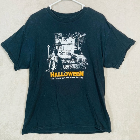 Spencer's Other - Halloween T-Shirt Mens Sz Large Black Curse Of Michael Myers House Horror Movie‎